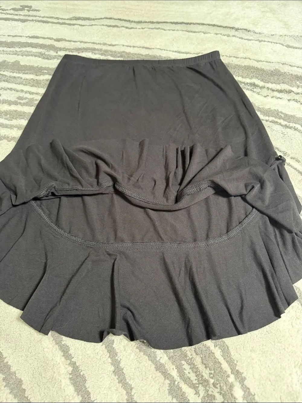 Max Studio Black High-Low Ruffle Skirt - Picture 6 of 7